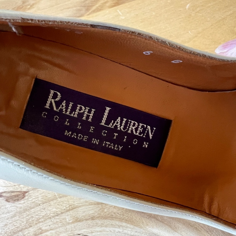 SOLD RALPH LAUREN PURPLE LABEL PUMPS 6B LEATHER CROC CLASSIC CAREER DESIGNER - Picture 9 of 11